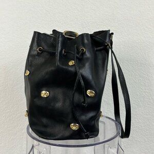 Sepcouer Leather  Masked VTG Drawstring Bag Purse